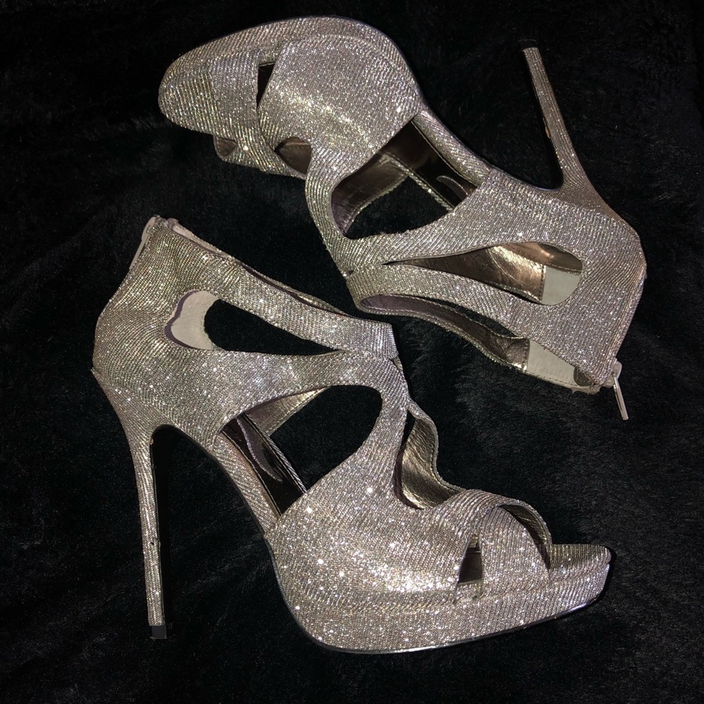 Sliver glitter Heels